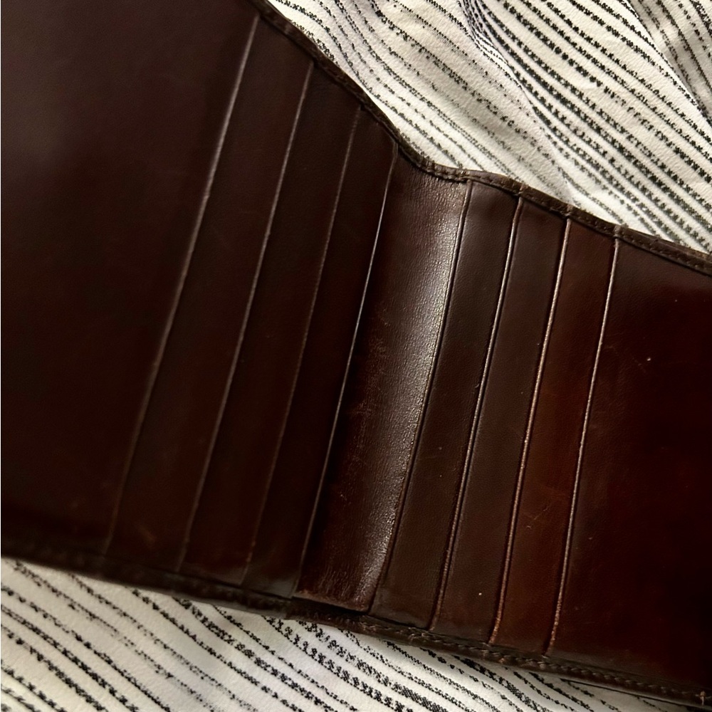 Celine Multi Compartment Luxury Brown Leather Bifold Wallet Classic - Picture 3 of 10